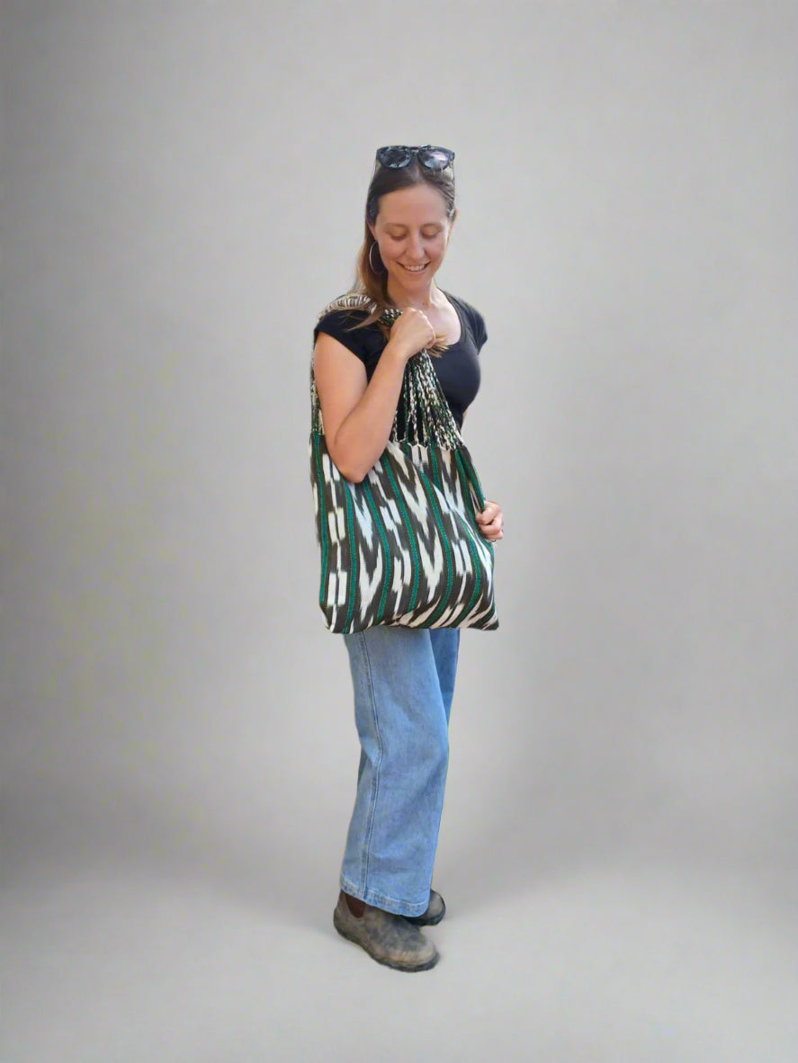 Natural Dyed Jaspe Bags with Mayan Symbols