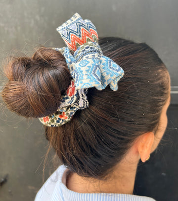 Guatemalan Style Bow Scrunchie Hair Tie