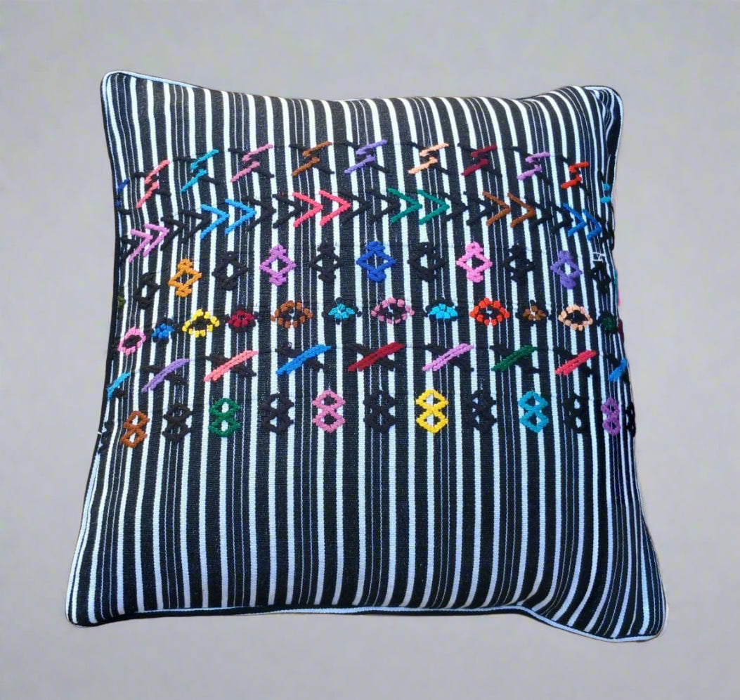 Striped Handwoven Mayan Cushion Cover