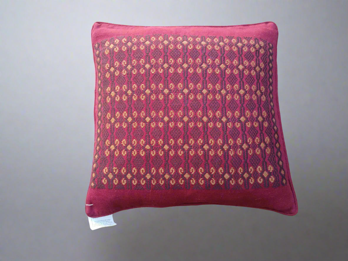 Burgundy Handwoven Mayan Cushion Cover