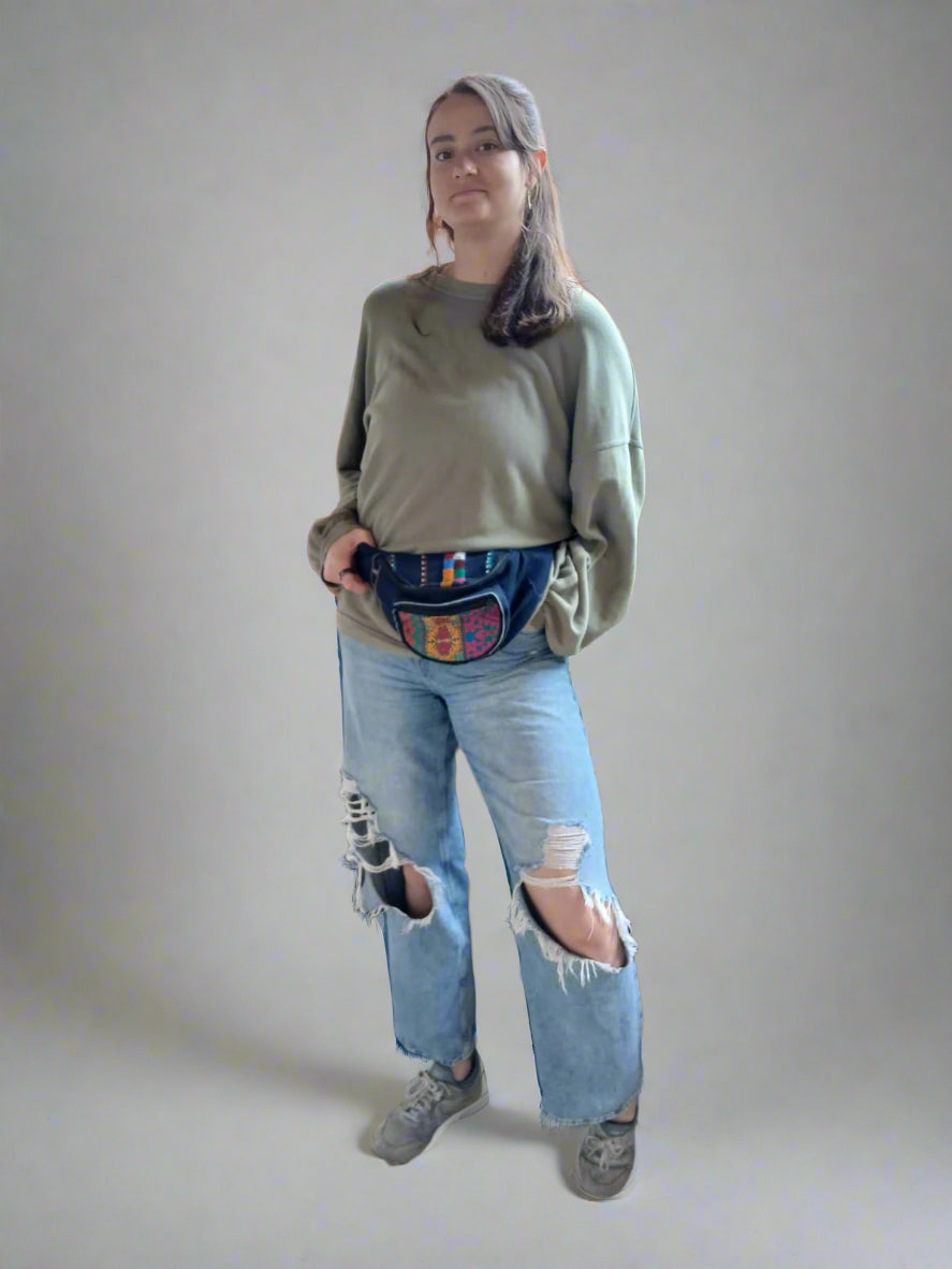 Upcycled Mayan Corte Belt Bags/ Fanny packs