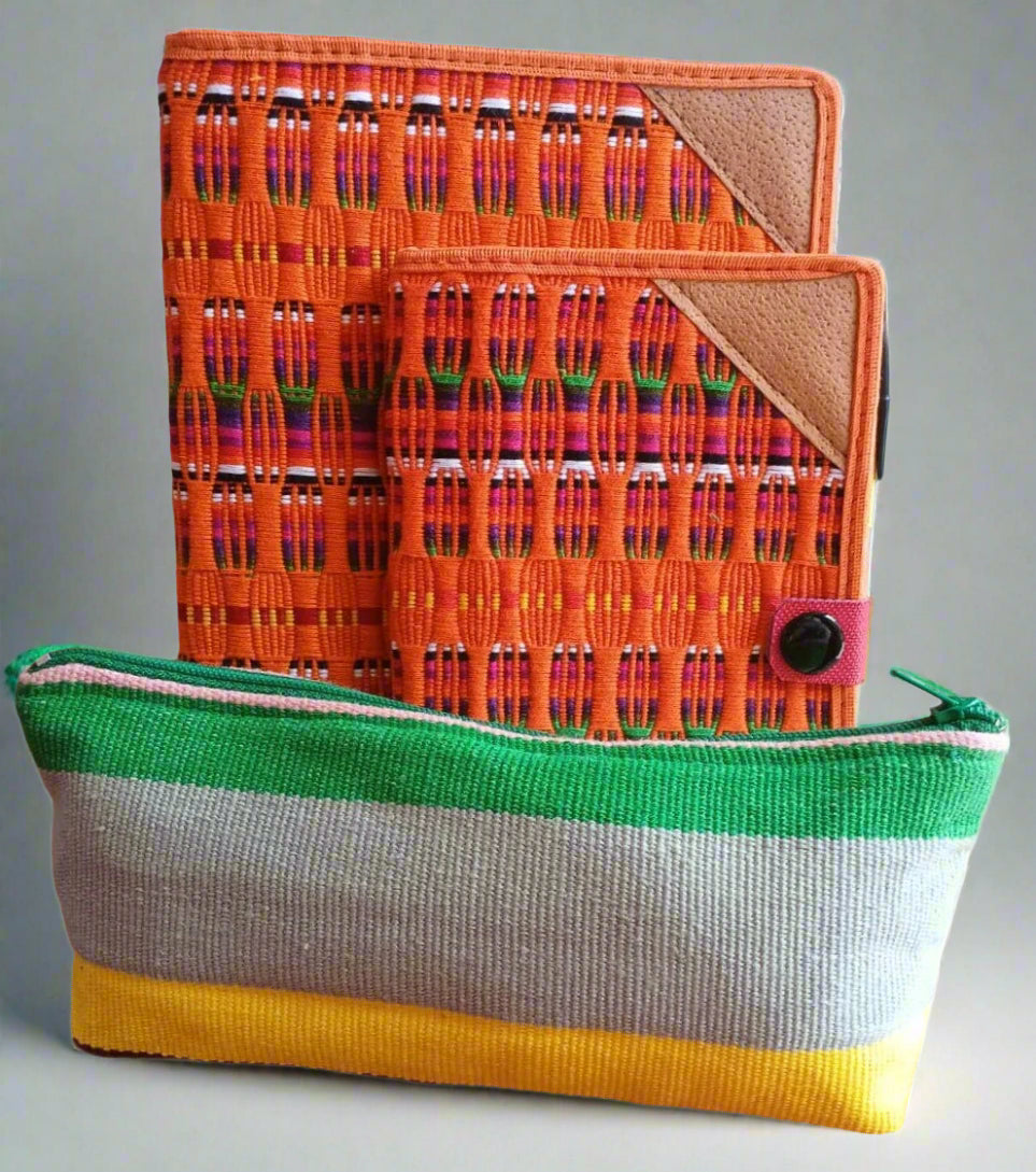 Handwoven Notebook, Journal & Pencil Case