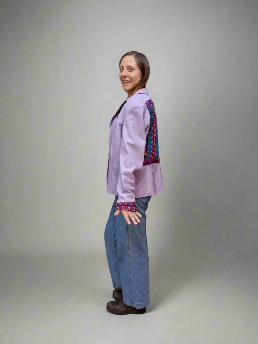 Light Purple Leather Jacket – Ethically Handmade in Guatemala