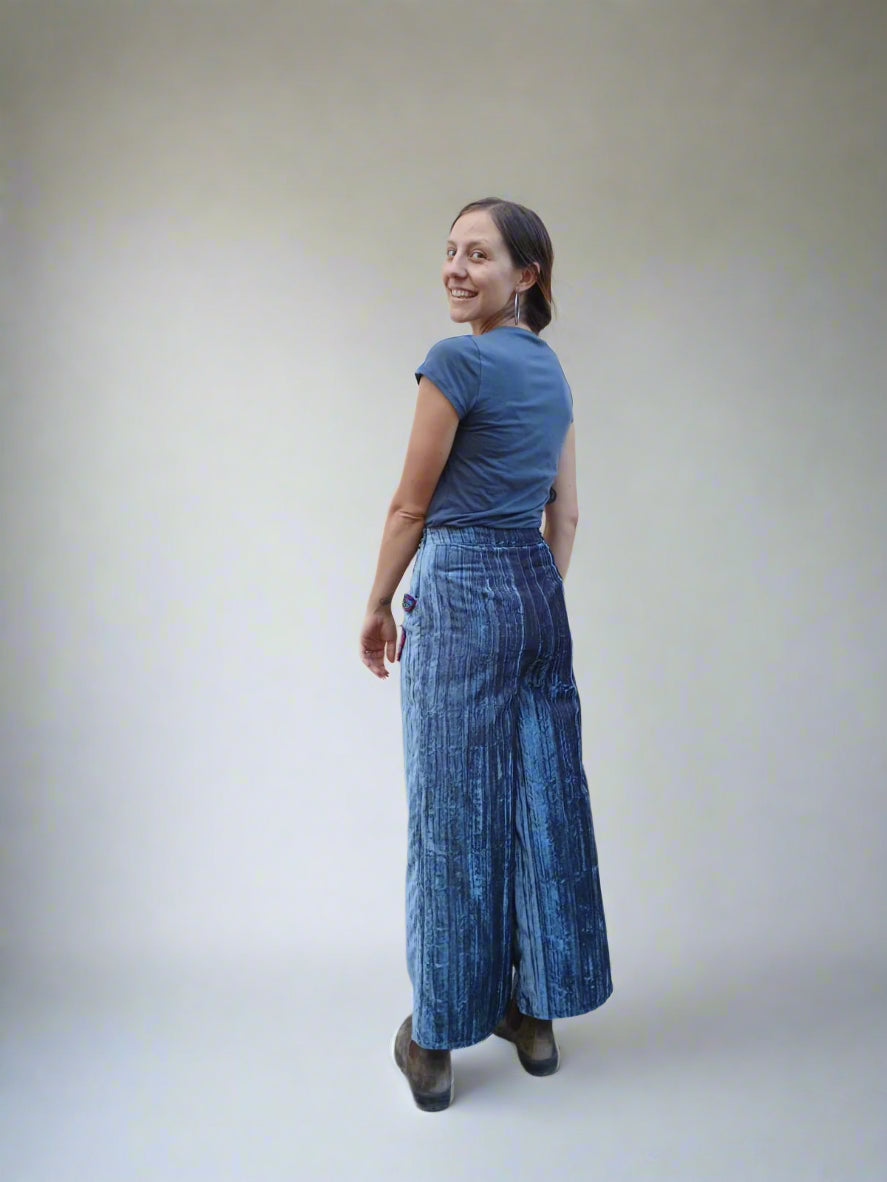 Iridescent Pants with Mayan Textile Details – Handmade in Guatemala
