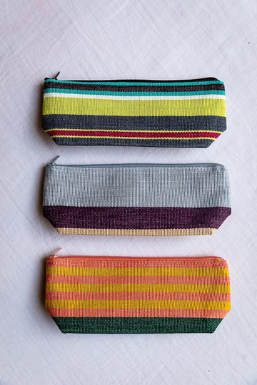 Striped Pencil Cases (Pack of 3)