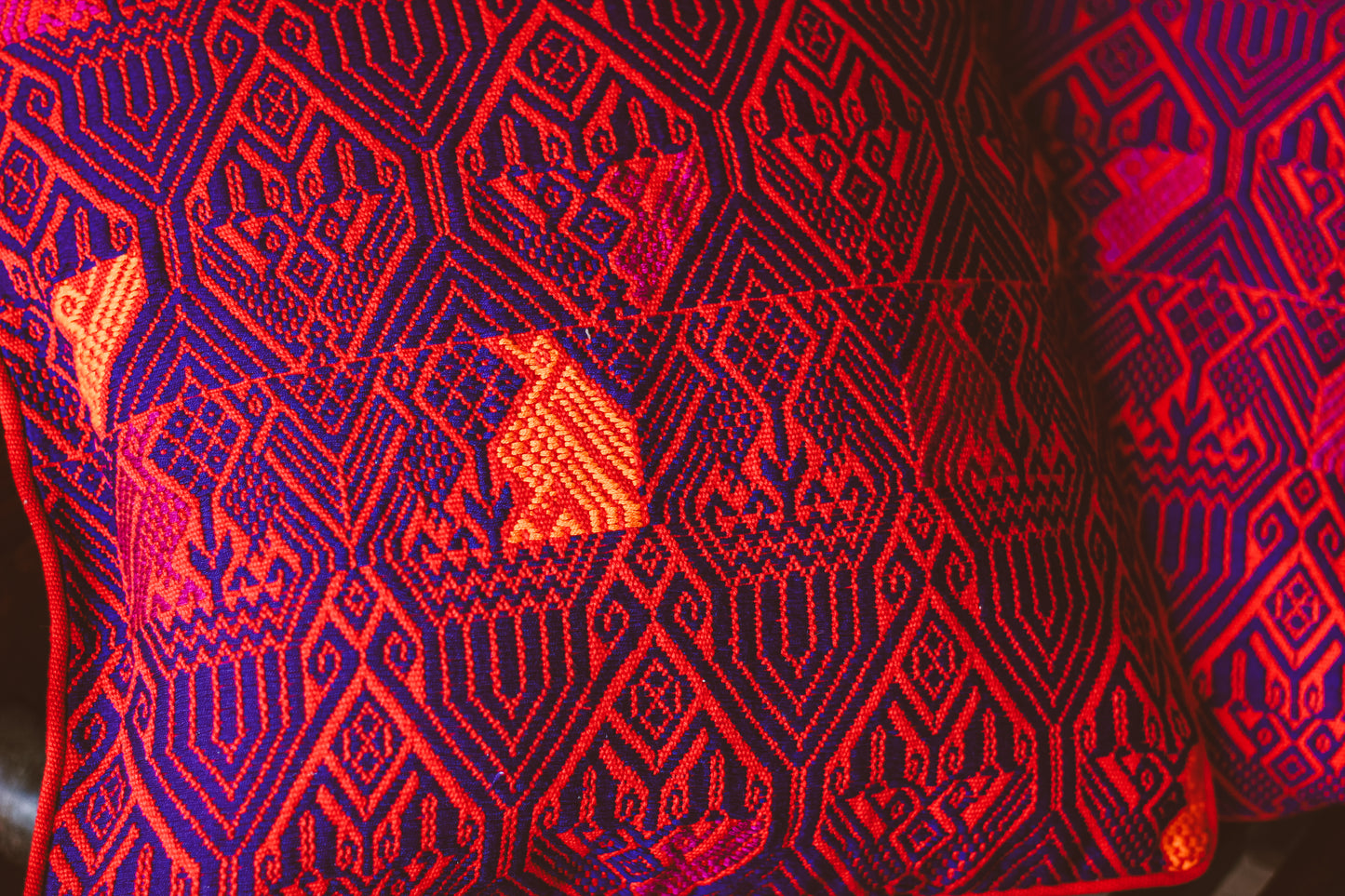 Handwoven Cushion Cover - Mayan Eagle