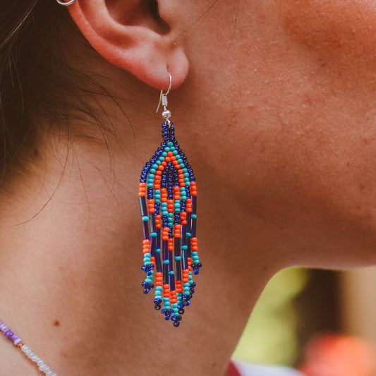 Beaded Earrings - Raindrops