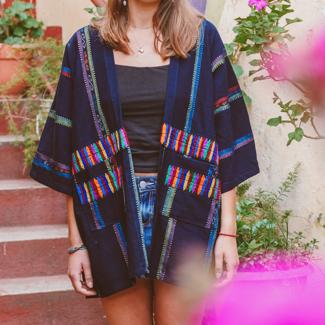 Kimono - Rayas multicolores
