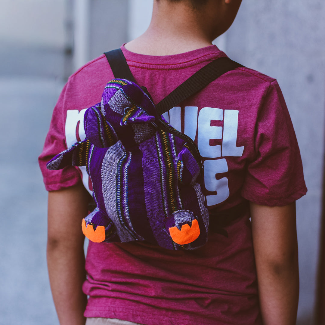 Mochila animal - tejida a mano