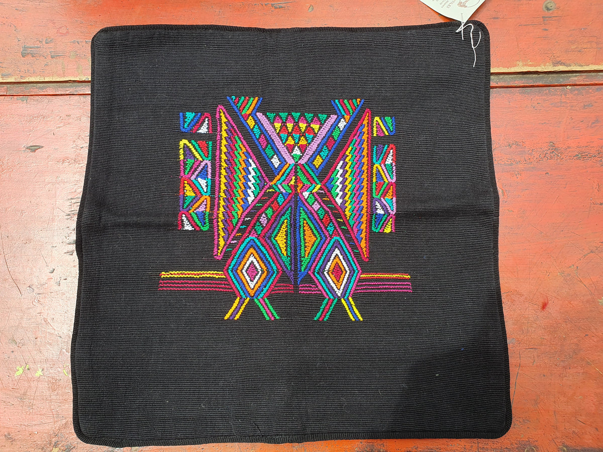 Handwoven Cushion Cover - Embroidery