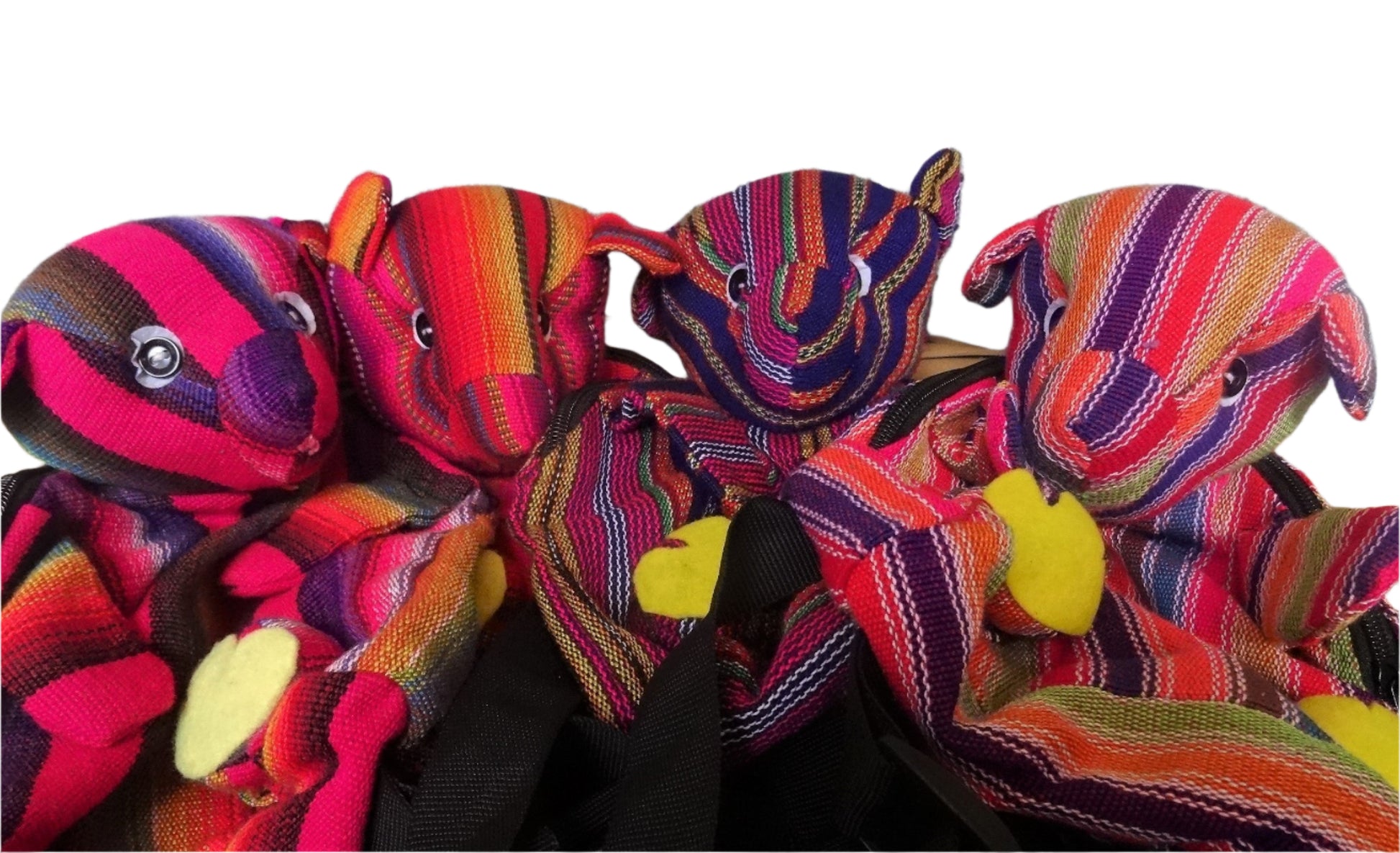 Trama Textiles - Guatemalan Textiles and Crafts - Almaya fund kids backpack - Cuddly Bear