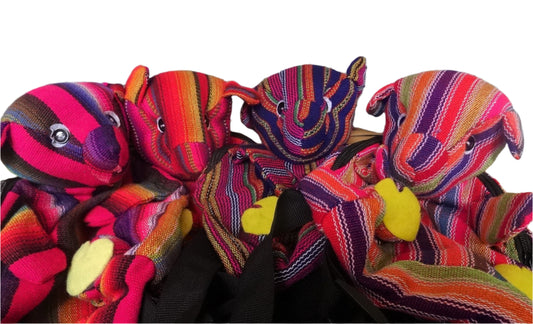 Trama Textiles - Guatemalan Textiles and Crafts - Almaya fund kids backpack - Cuddly Bear