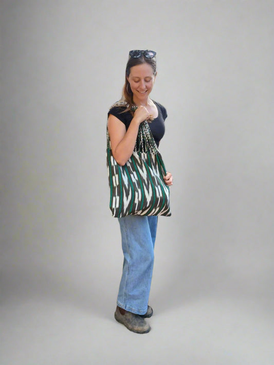 Natural Dyed Jaspe Bags with Mayan Symbols