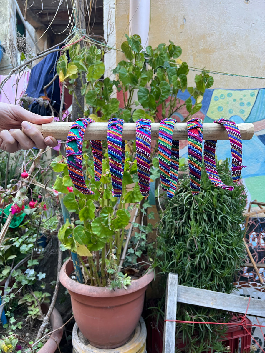 Handwoven Mayan Headband – Multicolored & Lightweight Cotton from Sololá