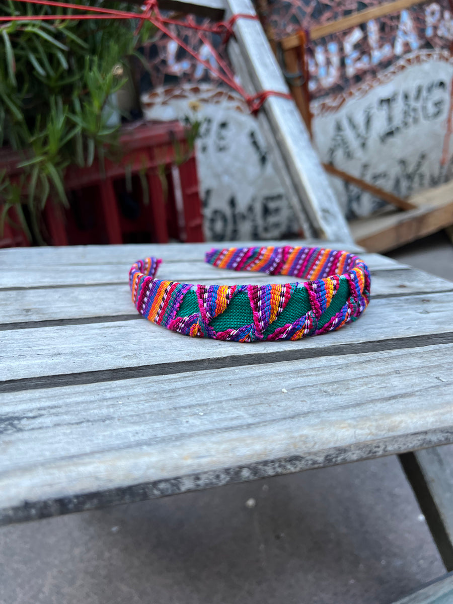 Handwoven Mayan Headband – Multicolored & Lightweight Cotton from Sololá