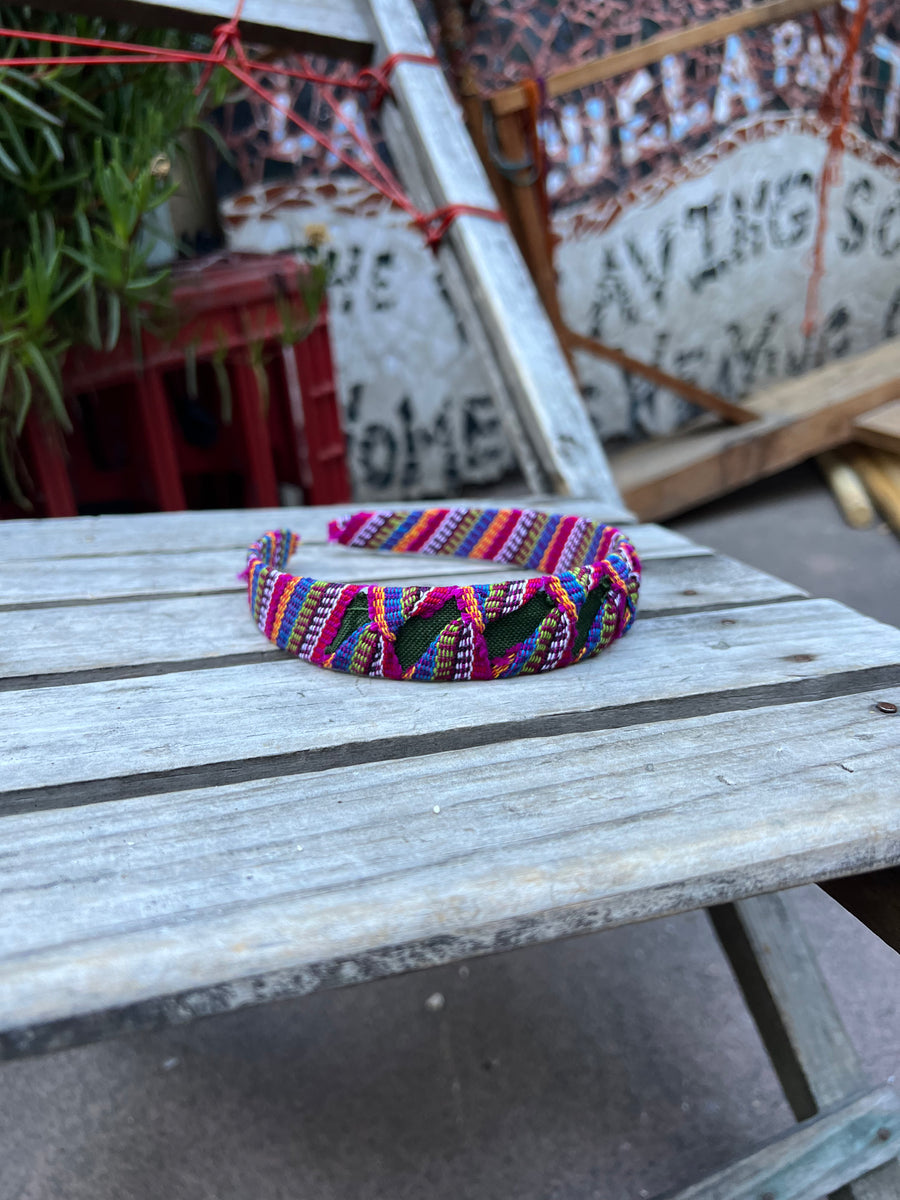 Handwoven Mayan Headband – Multicolored & Lightweight Cotton from Sololá