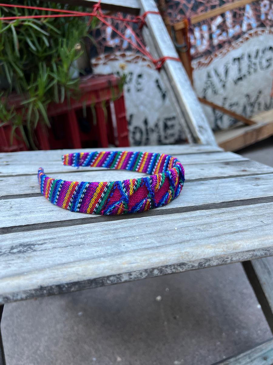 Handwoven Mayan Headband – Multicolored & Lightweight Cotton from Sololá