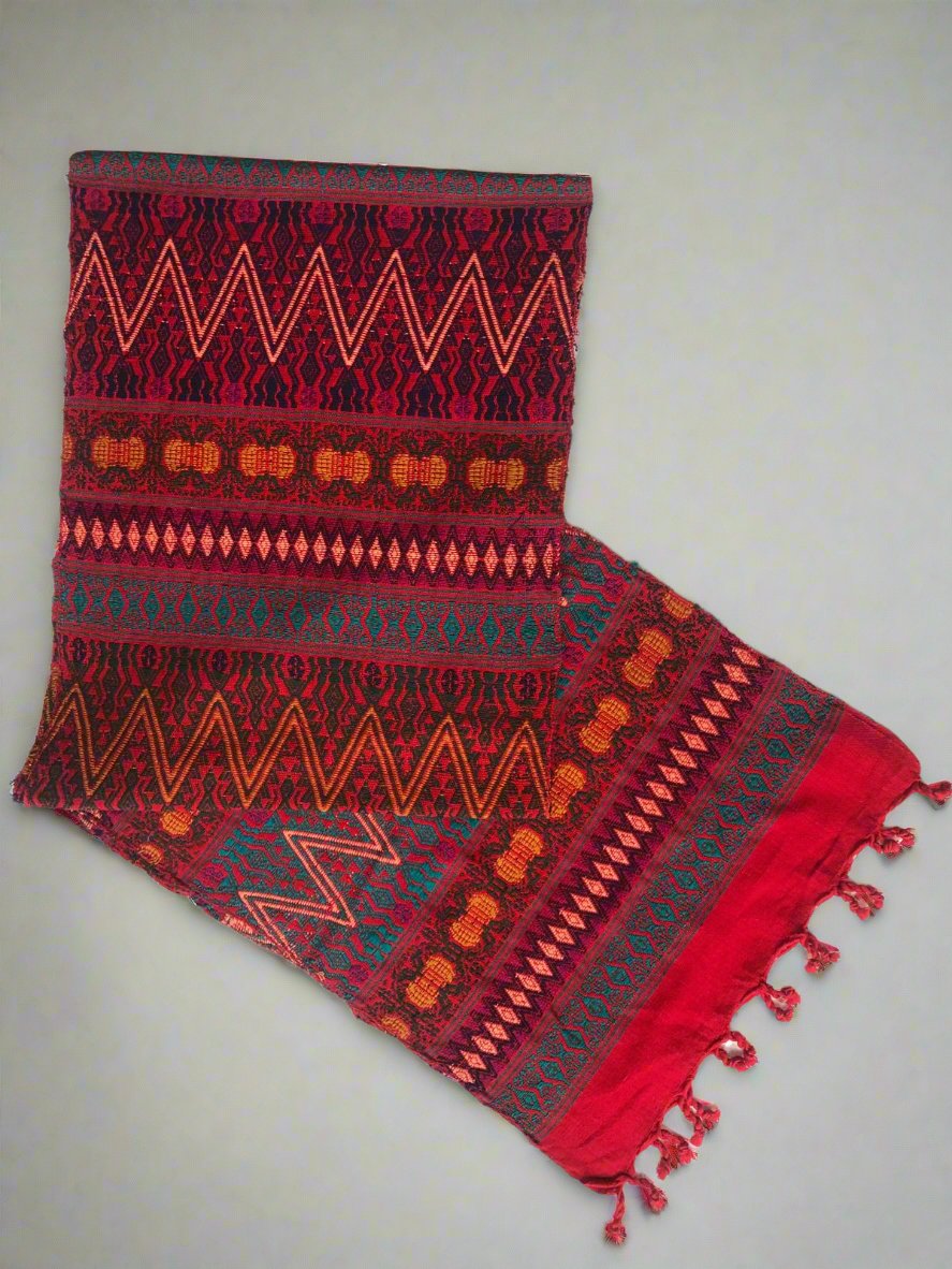 Handwoven Mayan Table Runner – Vibrant Artisan Craftsmanship