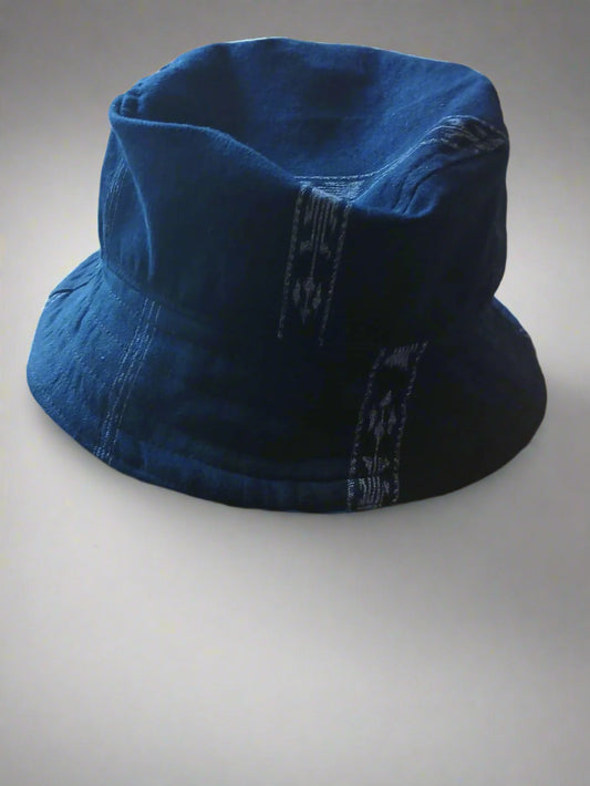 Handwoven Men's Sun Hat/  Visor with Mayan Textile | Lightweight & Sustainable