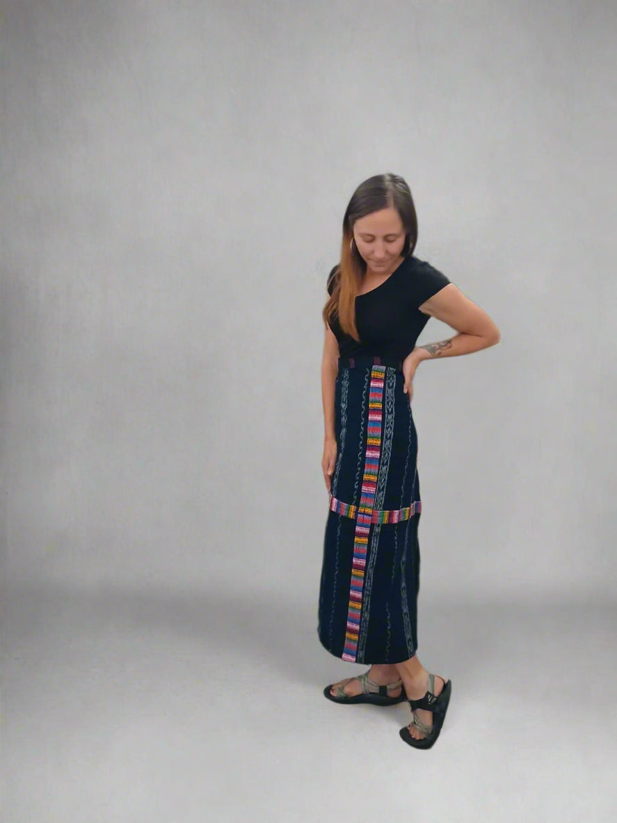 Upcycled Mayan Corte Skirt