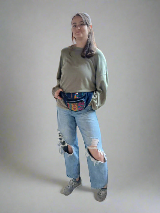 Upcycled Mayan Corte Belt Bags/ Fanny packs