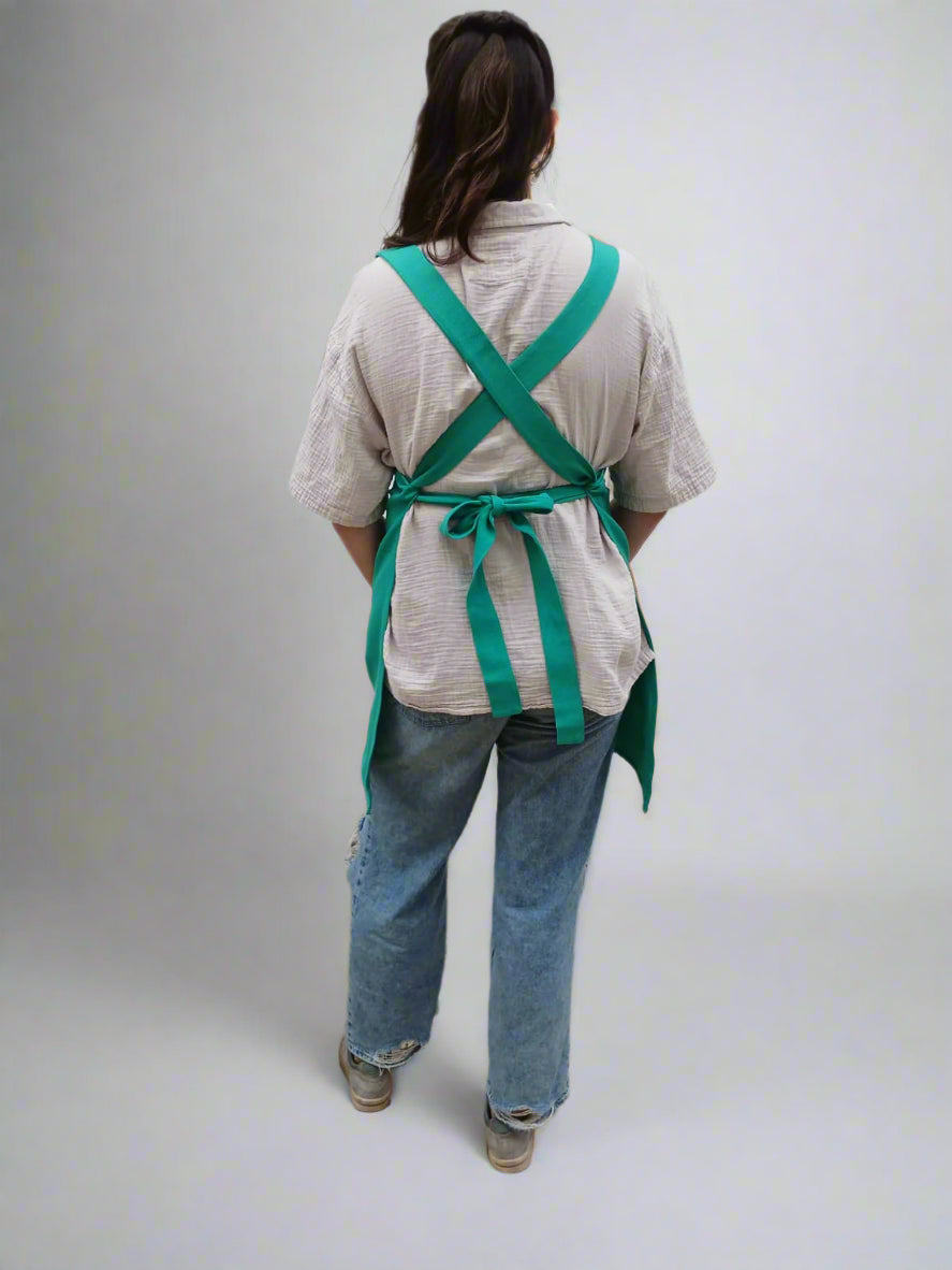 Apron with Recycled Mayan Jaspe Textile