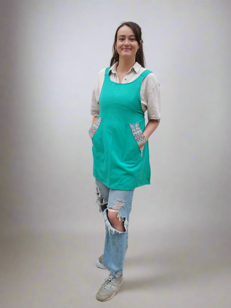 Apron with Recycled Mayan Jaspe Textile