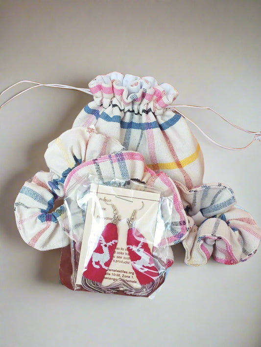 Hair Scrunchies & Earrings Set