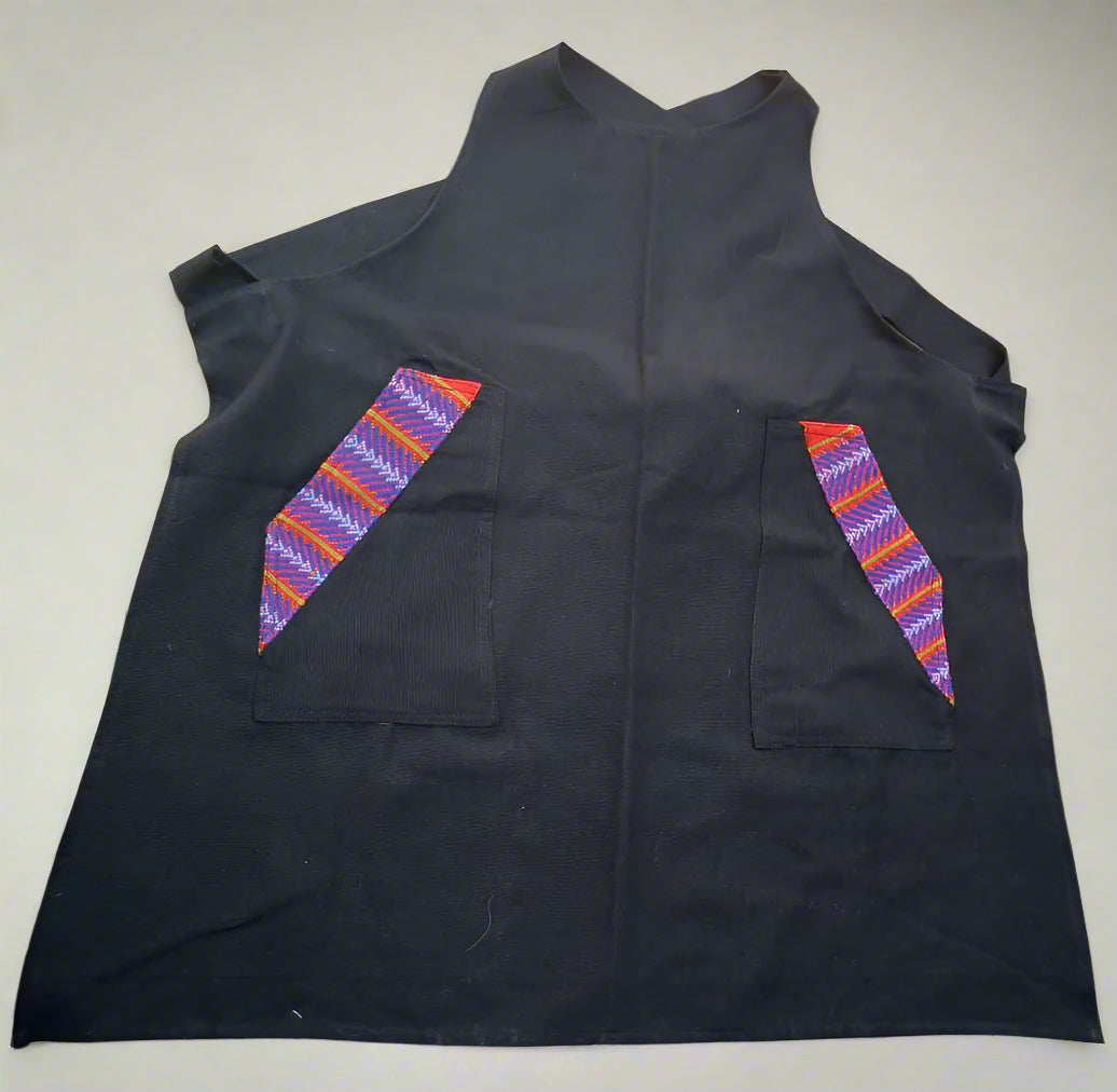 Apron with Recycled Mayan Jaspe Textile