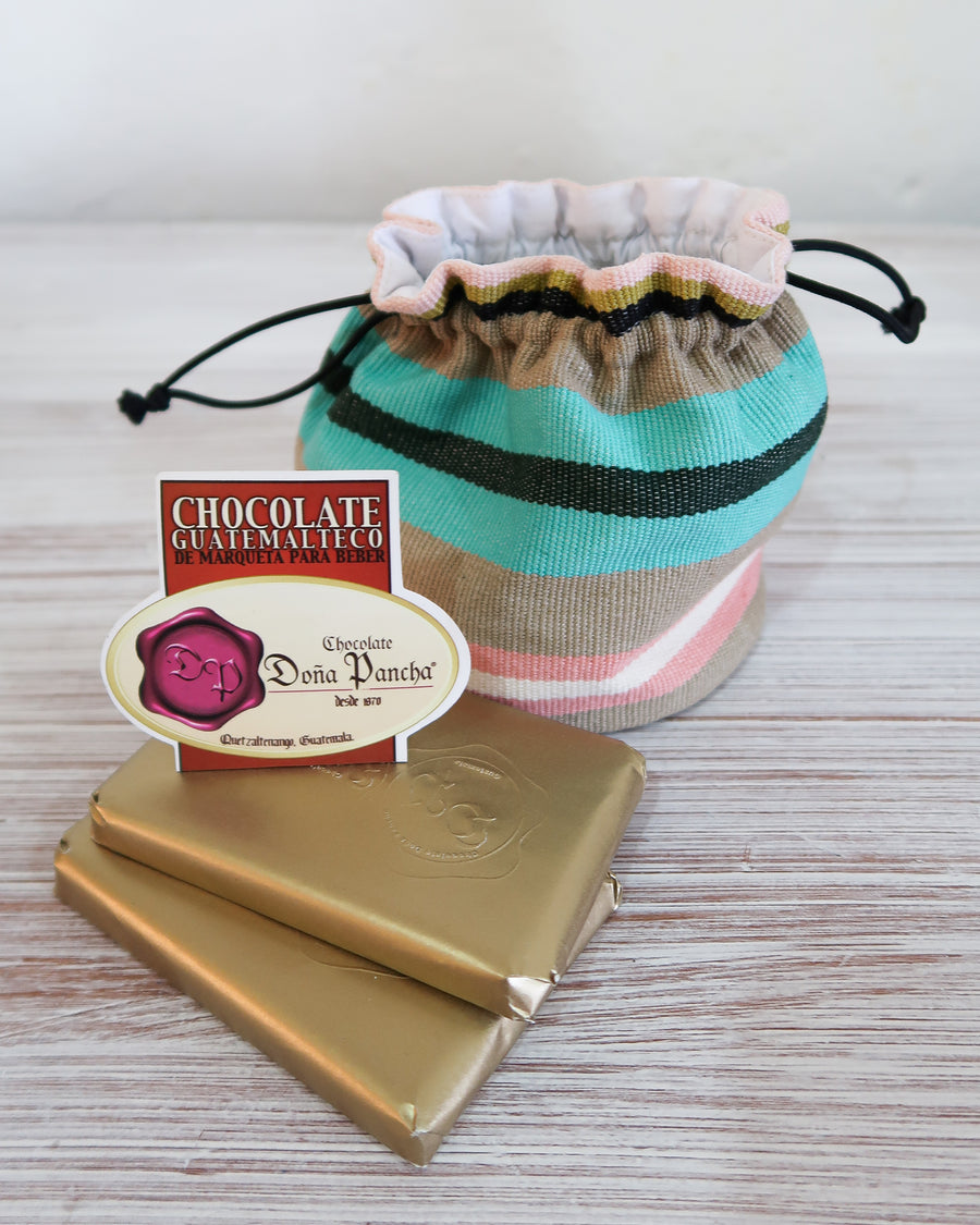 Trama Textiles - Craft chocolate gift bag with two chocolate bars - Medium size