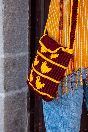 Trama Textiles - Crochet Shoulder Bag - Cheerful Ducks