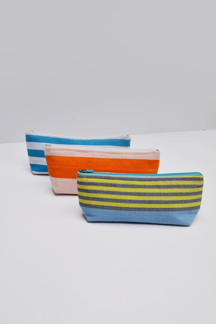 Striped Pencil Cases (Set of 3)