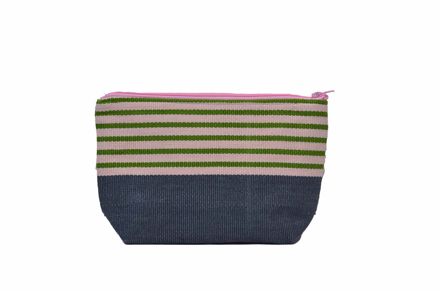 Trama Textiles - Guatemalan Textiles and Crafts - Eco friendly beauty bag - Trendy stripes