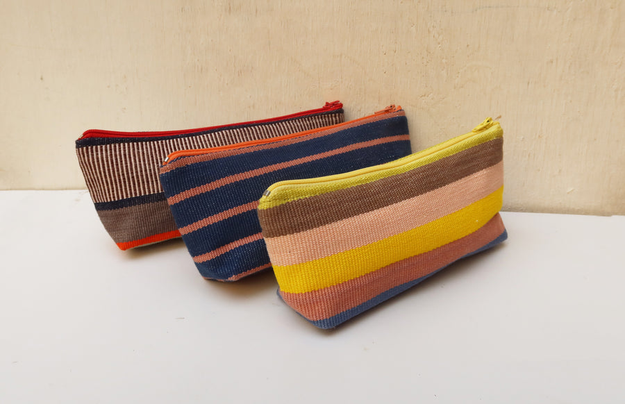 Striped Pencil Cases (Set of 3)